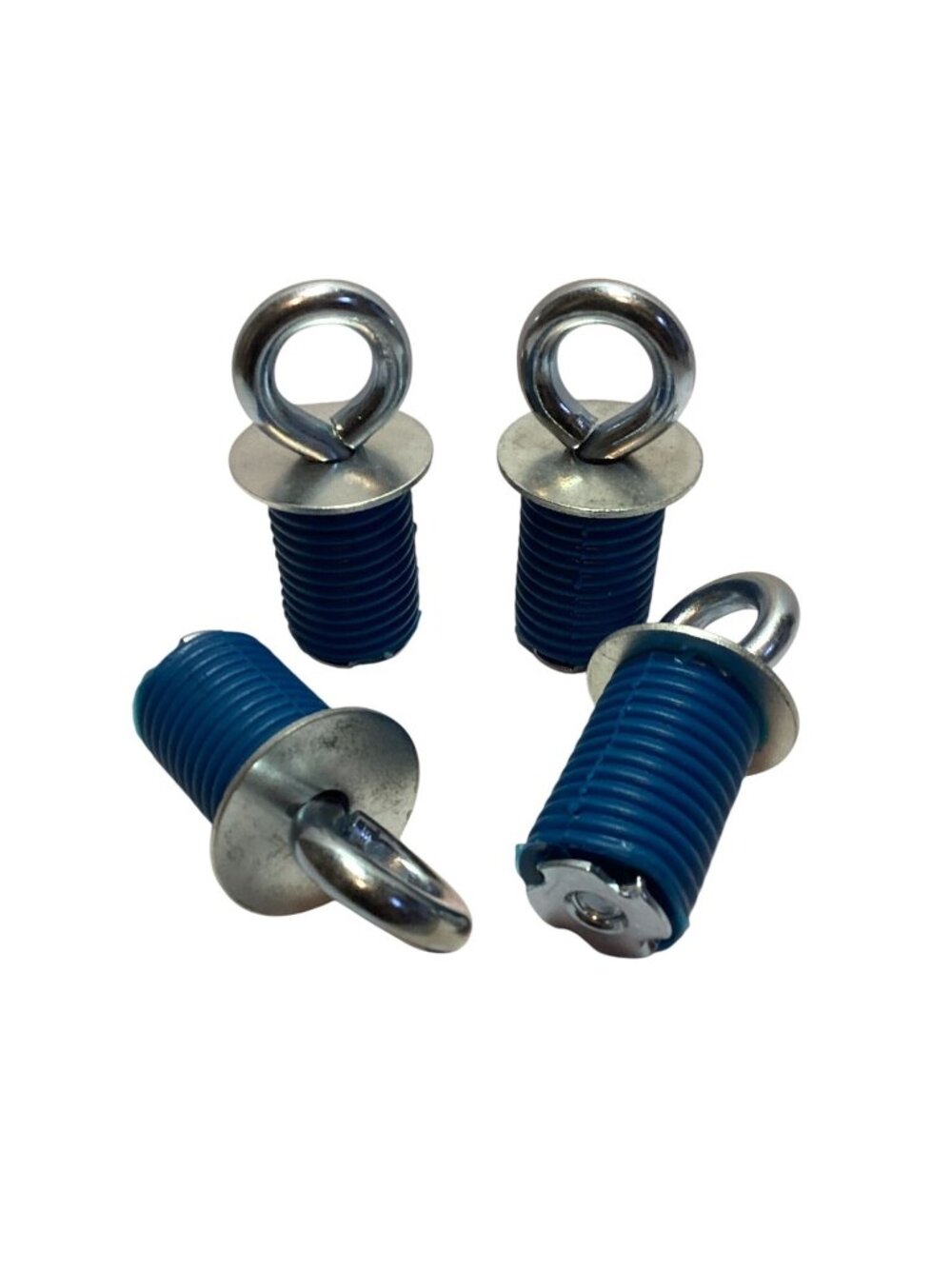 PRO ATV Anchors 4 Pack Fits Polaris Lock & Ride Bed Holes on RZR & Blue